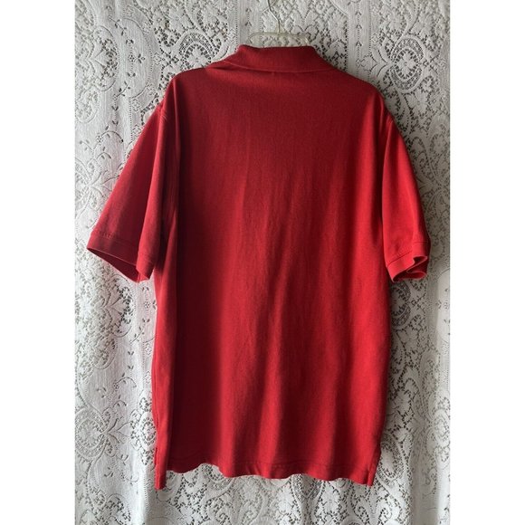 Eat N‎ Park Restaurants Embroidered Smiley Cookie Red Golf Polo Shirt Medium - Picture 6 of 6